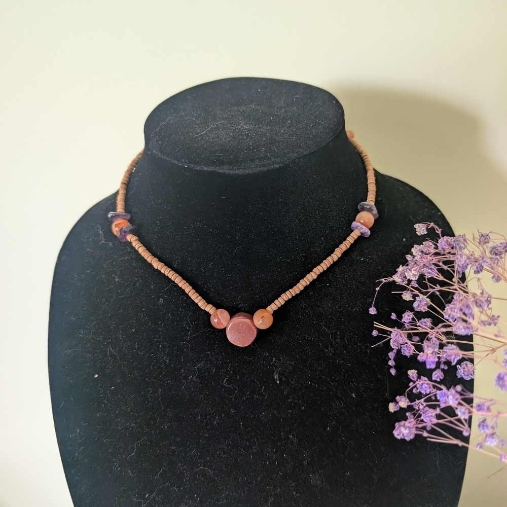 Elegant Brown Beaded Necklace